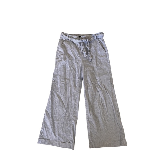 Banana Republic Wide Flare Cotton and Linen Striped Pant - Picture 6 of 6